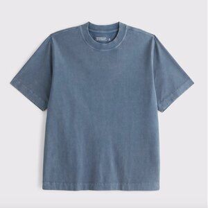 Abercrombie & Fitch Premium Heavyweight 2.0 Tee Size Blue Wash XXL